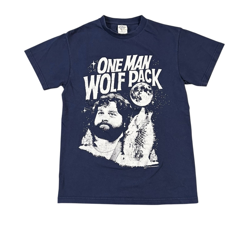One Man Wolf The Hangover Y2K‎ T Shirt Promo Blue Size Small T Shirt